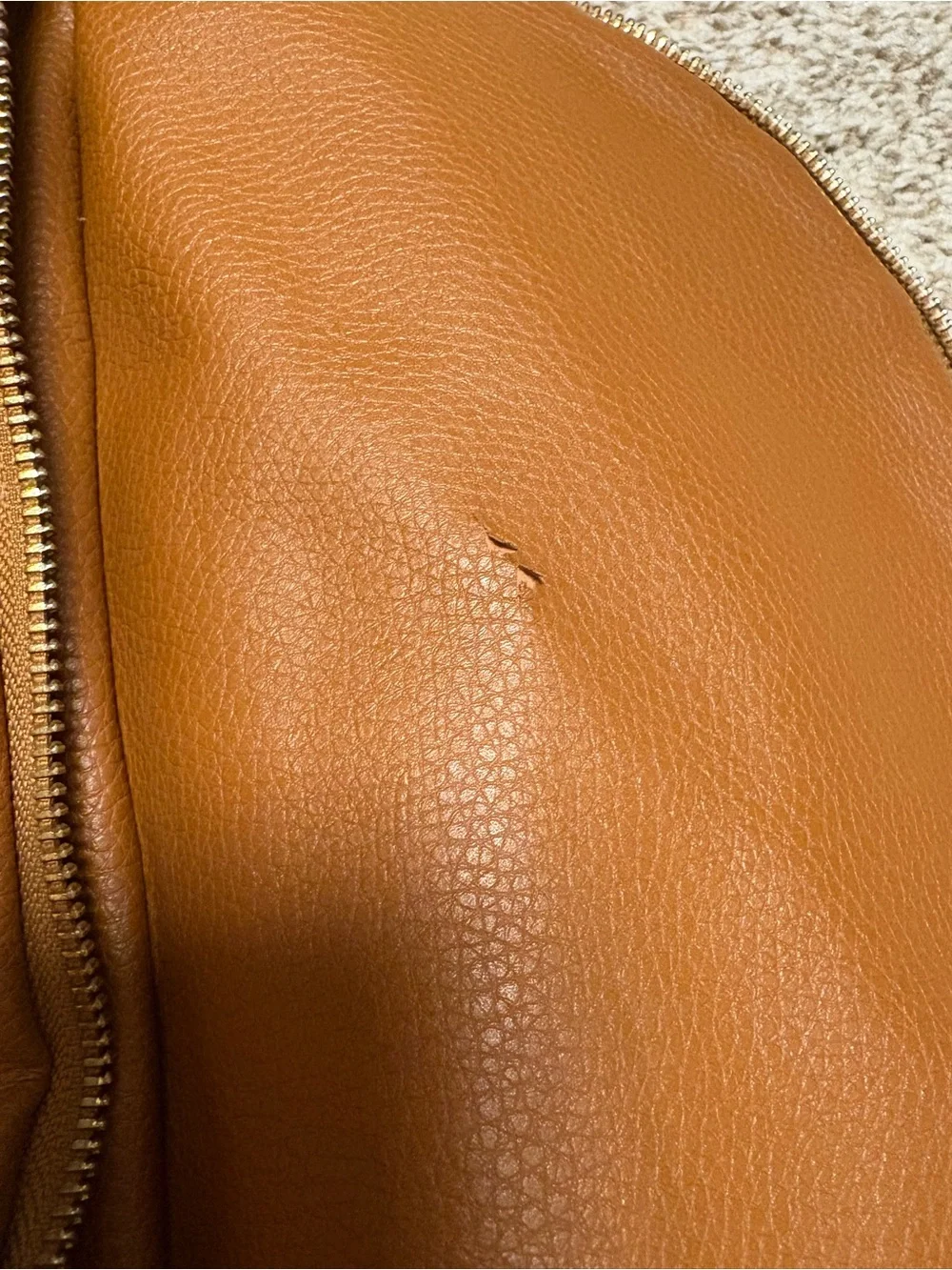 Fawn Design Caramel Brown Leather Shoulder Bag